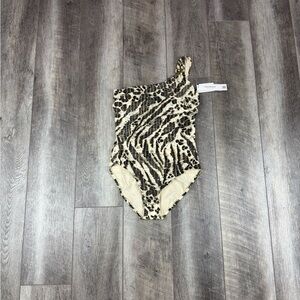 Amoressa Tan Animal Print One‎ Piece Swimsuit